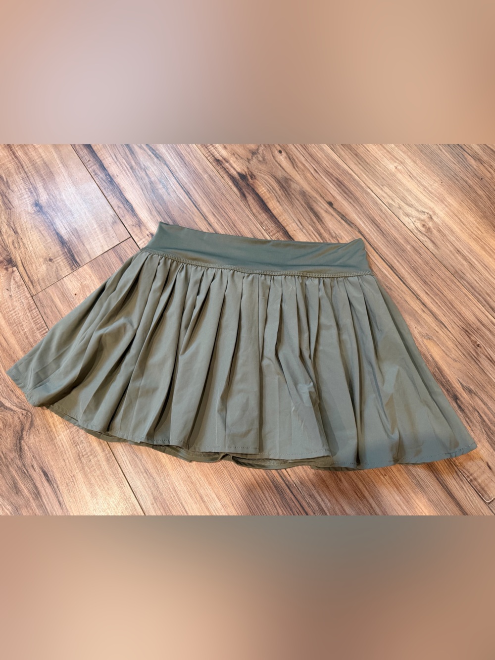 No Boundaries Olive Green Skirt with Shorts
